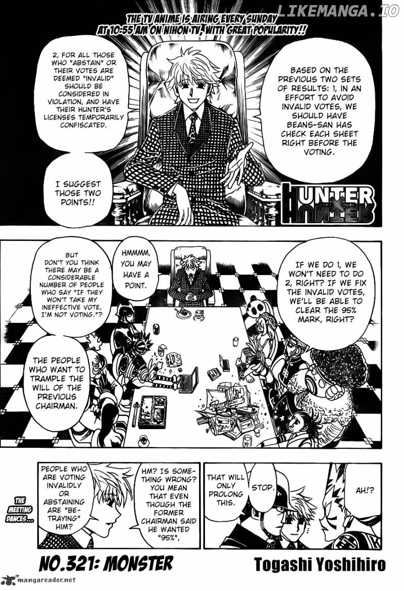 Hunter x Hunter, Chapter 321 image 01